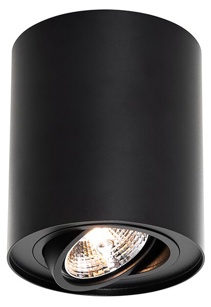 Moderni stropni reflektor crni rotirajući i nagibni AR70 - Rondoo Up