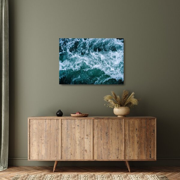 Staklena slika - Oceanski valovi (70x50 cm)