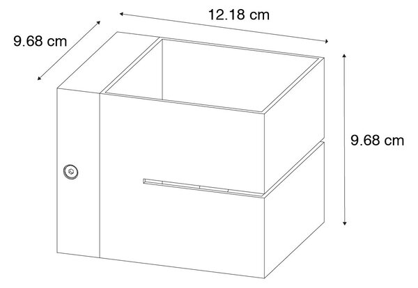 Set od 2 pametnih zidnih svjetiljki tamno brončane 9,7 cm uključujući Wi-Fi G9 - Transfer Groove