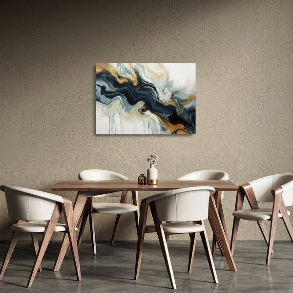 Staklena slika - Mramorirani crtež (70x50 cm)