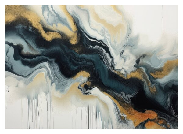 Staklena slika - Mramorirani crtež (70x50 cm)