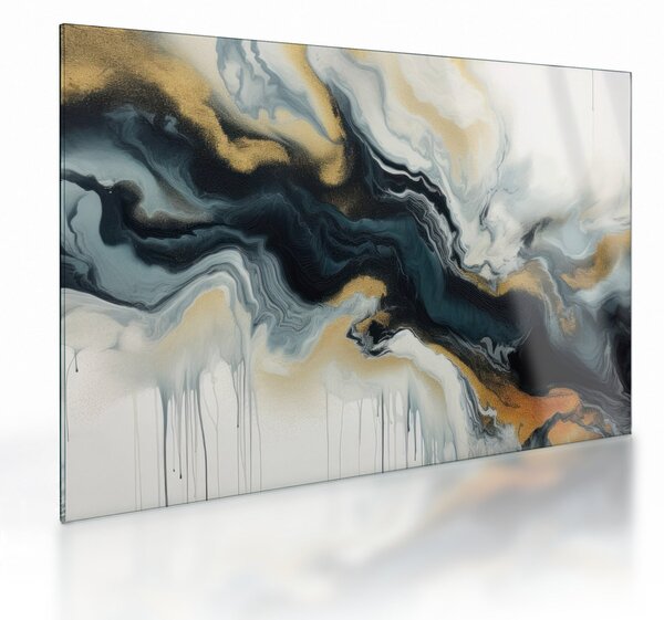Staklena slika - Mramorirani crtež (70x50 cm)