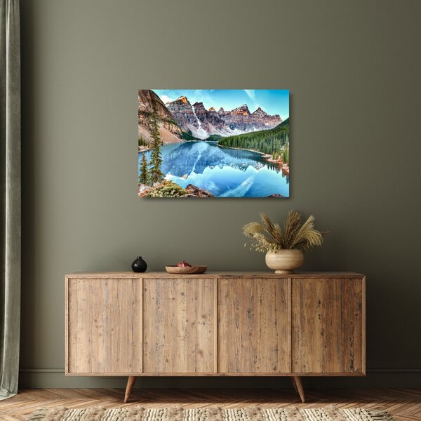 Staklena slika - Jezero Moraine (70x50 cm)