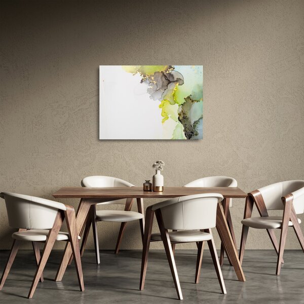 Staklena slika - Apstraktna umjetnost u tinti (70x50 cm)