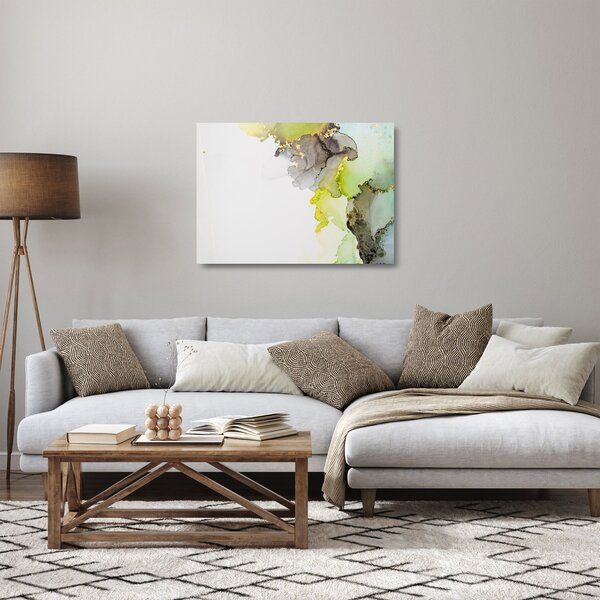 Staklena slika - Apstraktna umjetnost u tinti (70x50 cm)
