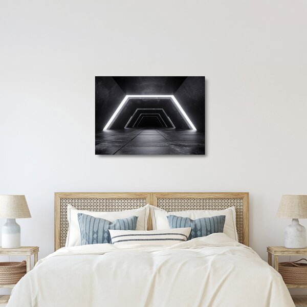 Staklena slika - Futuristički tunel (70x50 cm)
