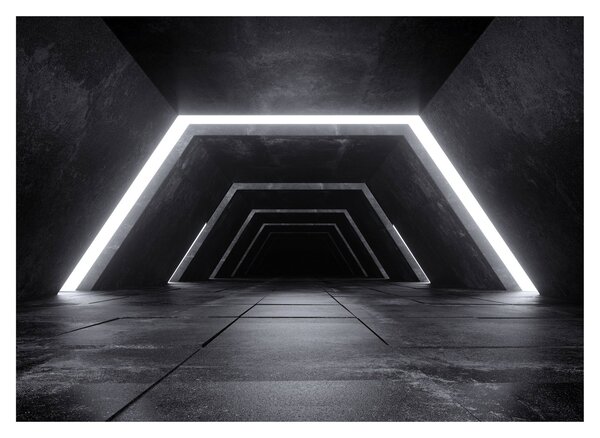 Staklena slika - Futuristički tunel (70x50 cm)