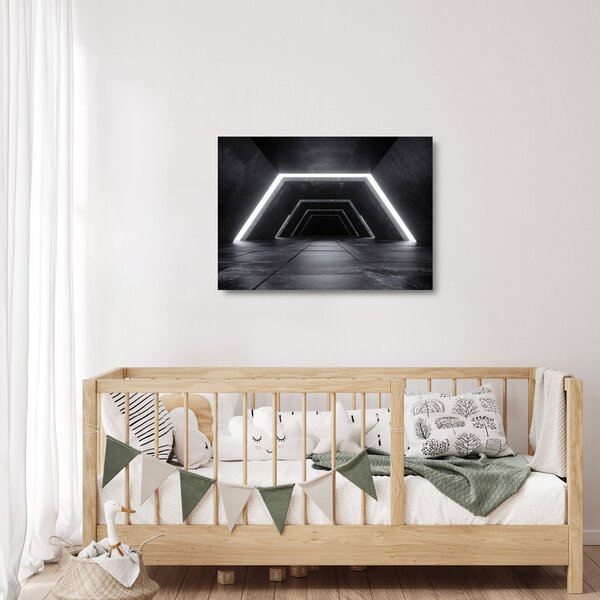 Staklena slika - Futuristički tunel (70x50 cm)