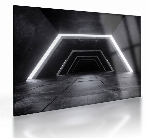 Staklena slika - Futuristički tunel (70x50 cm)