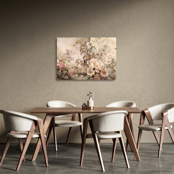 Staklena slika - Vintage slika ptica (70x50 cm)