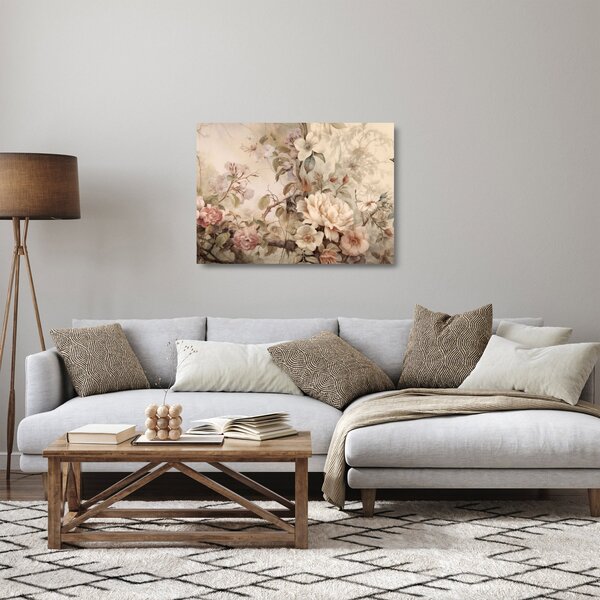 Staklena slika - Vintage slika ptica (70x50 cm)
