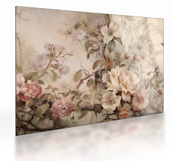 Staklena slika - Vintage slika ptica (70x50 cm)