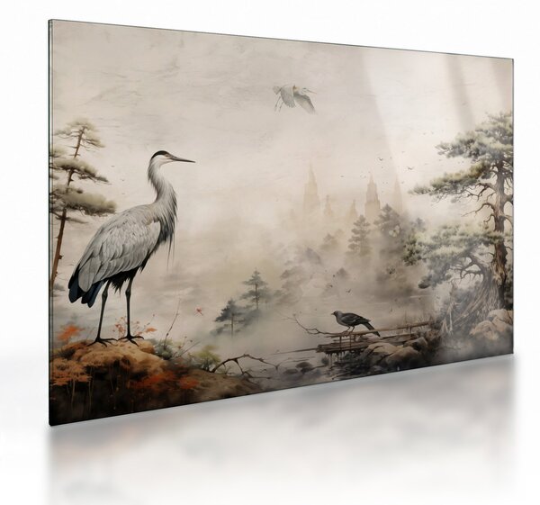 Staklena slika - Crtani krajolik (70x50 cm)