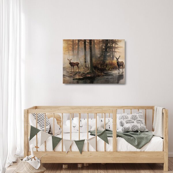 Staklena slika - Vintage slika divljih životinja (70x50 cm)