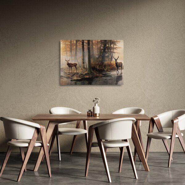 Staklena slika - Vintage slika divljih životinja (70x50 cm)