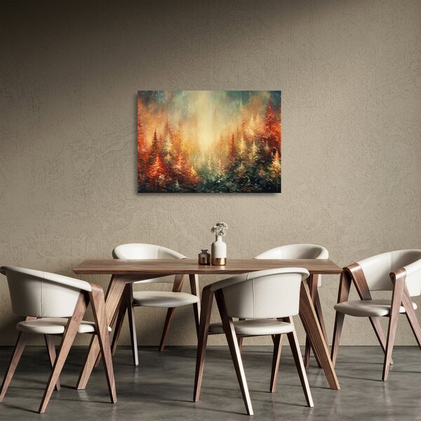 Staklena slika - Slikanje šuma (70x50 cm)