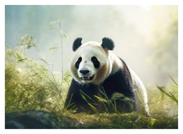 Staklena slika - Panda (70x50 cm)