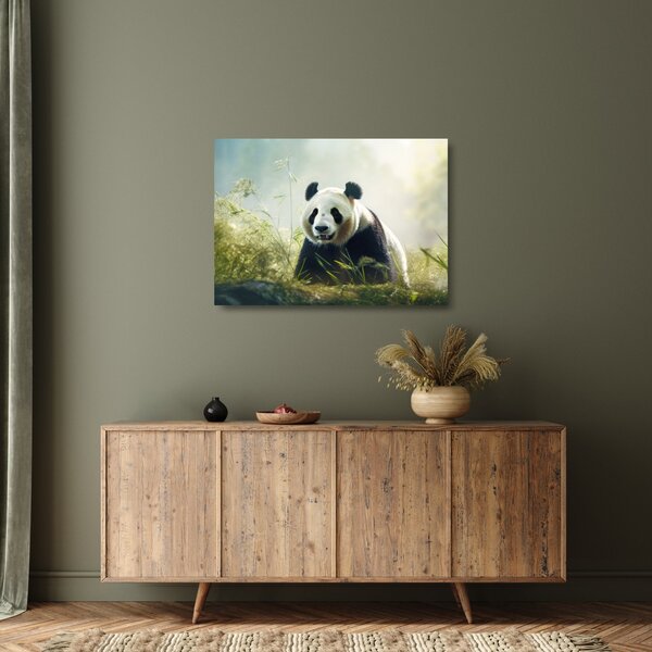 Staklena slika - Panda (70x50 cm)