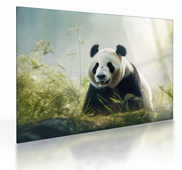 Staklena slika - Panda (70x50 cm)