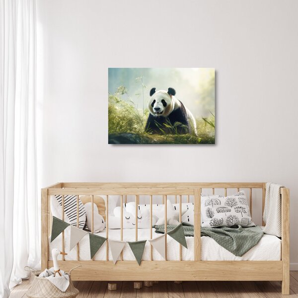 Staklena slika - Panda (70x50 cm)