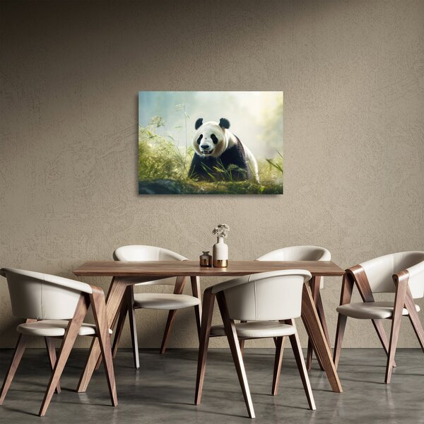 Staklena slika - Panda (70x50 cm)