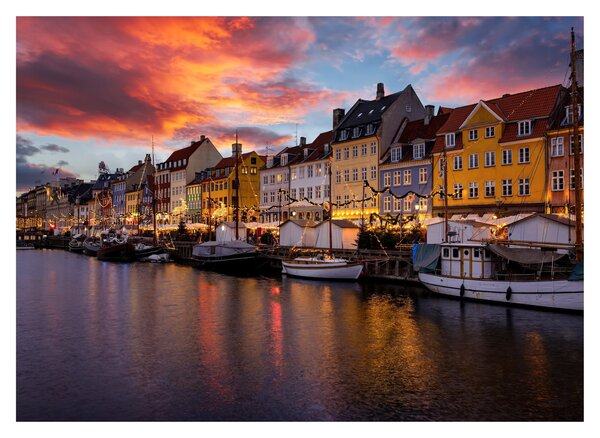 Staklena slika - Nyhavn, Kopenhagen (70x50 cm)