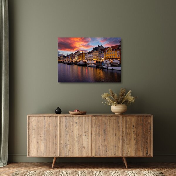 Staklena slika - Nyhavn, Kopenhagen (70x50 cm)