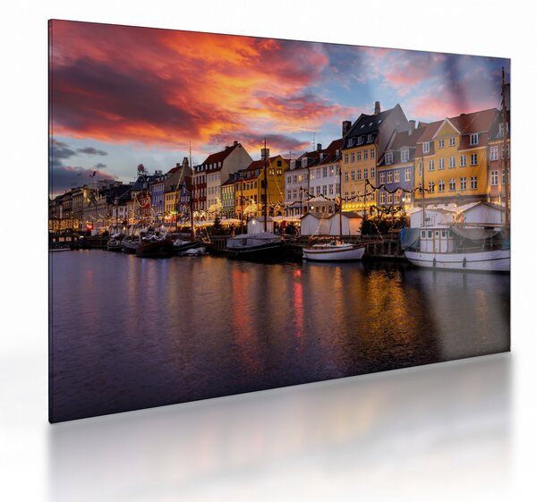 Staklena slika - Nyhavn, Kopenhagen (70x50 cm)