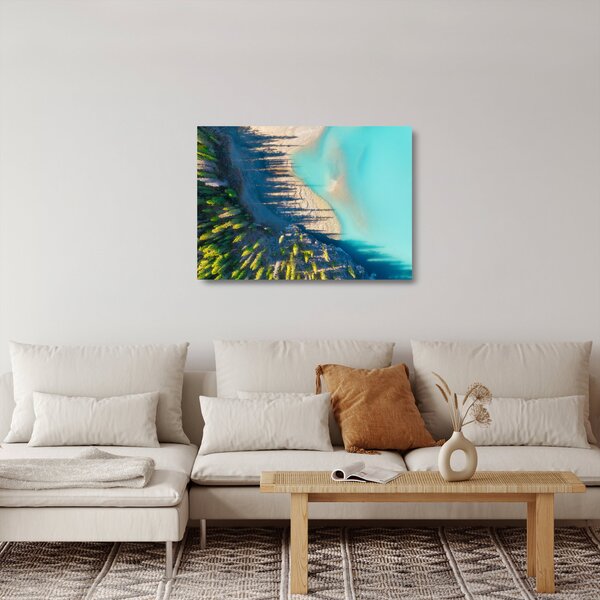 Staklena slika - Pogled na jezero (70x50 cm)