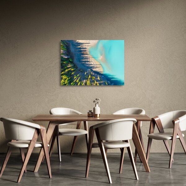 Staklena slika - Pogled na jezero (70x50 cm)