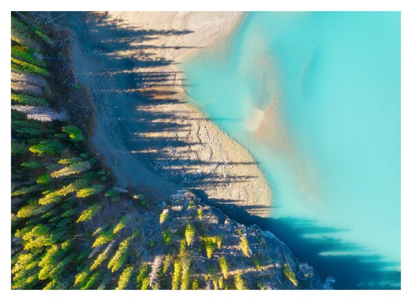 Staklena slika - Pogled na jezero (70x50 cm)