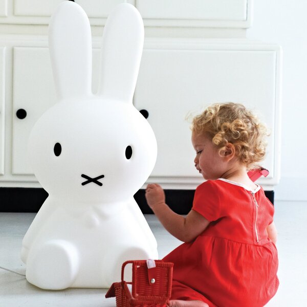 Podne Lampa Mr Maria, Miffy, prigušiv, Bijela, Dječja soba, Plastika
