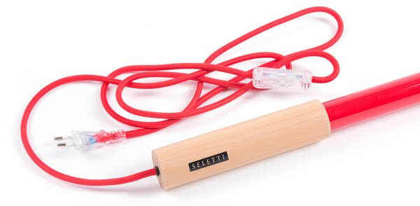 Podne Lampa SELETTI, Linea, Crvena, Dnevna soba, Staklo, Dizajn