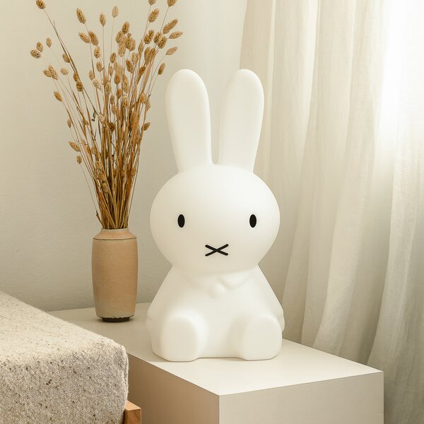 Stolne Lampa Mr Maria, Miffy, prigušiv, Bijela, Dječja soba, Plastika