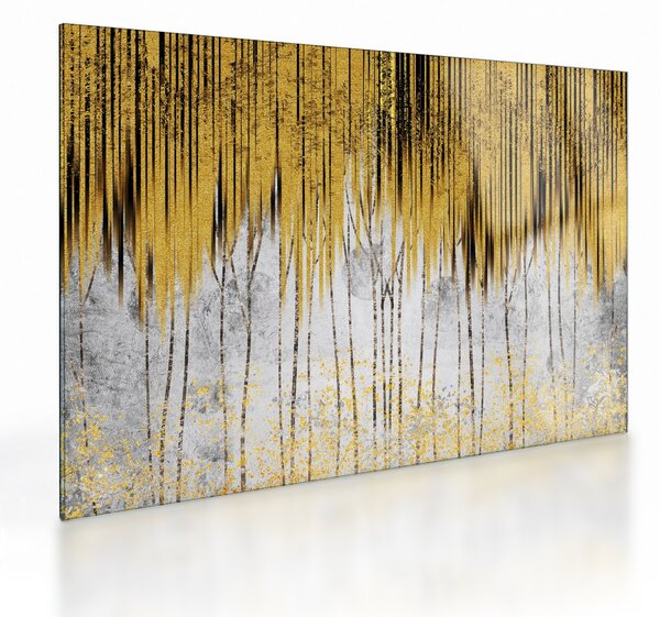 Staklena slika - Zlatne linije (70x50 cm)