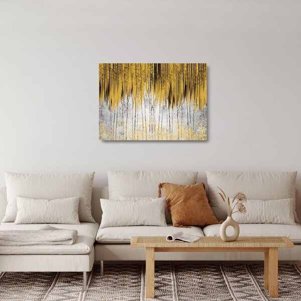 Staklena slika - Zlatne linije (70x50 cm)