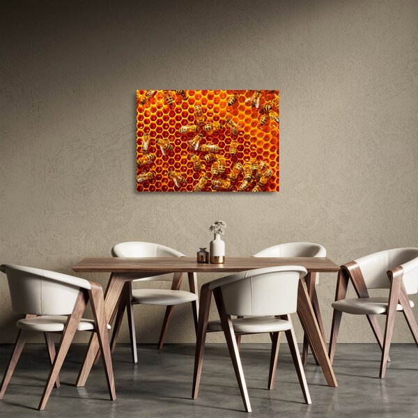 Staklena slika - Saće (70x50 cm)