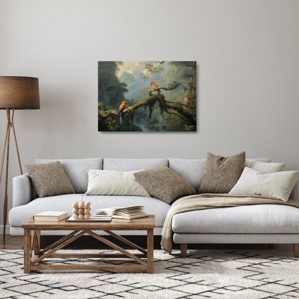 Staklena slika - Tropska šuma (70x50 cm)