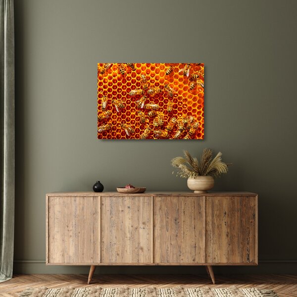 Staklena slika - Saće (70x50 cm)