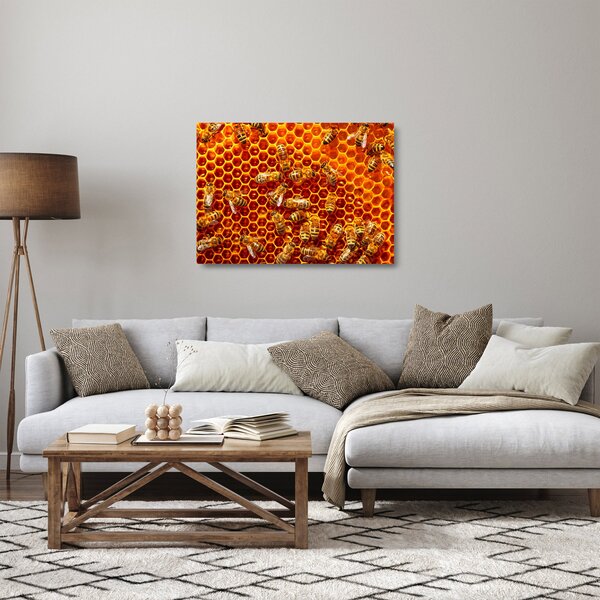 Staklena slika - Saće (70x50 cm)