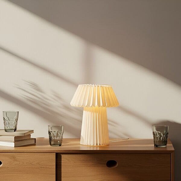 Stolne Lampa Lindby, Magali, Bijela, Dnevna soba, Papirnati karton