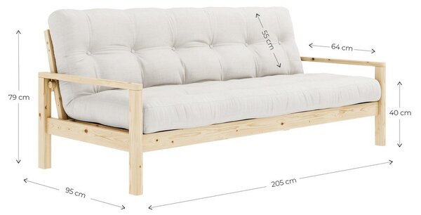 Zelena sklopiva sofa 205 cm Knob – Karup Design