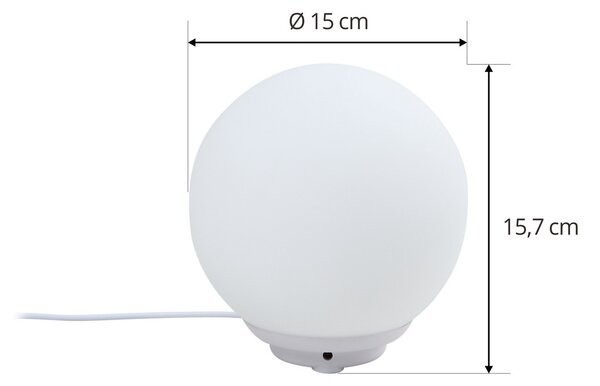 Stolne Lampa Lindby, Cosmia, prigušiv, Bijela, Dnevna soba, Staklo, Moderan
