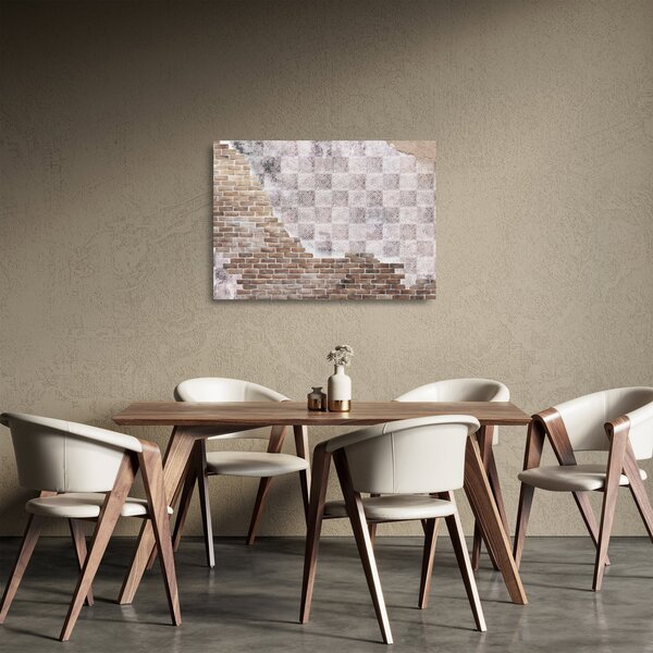 Staklena slika - Zid od cigli (70x50 cm)