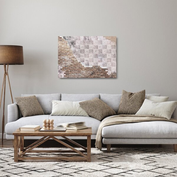 Staklena slika - Zid od cigli (70x50 cm)