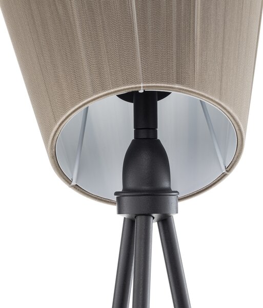 Podne Lampa Northern, Oslo Wood, prigušiv, Crno, Dnevna soba, Tkanina / tekstil, Dizajn