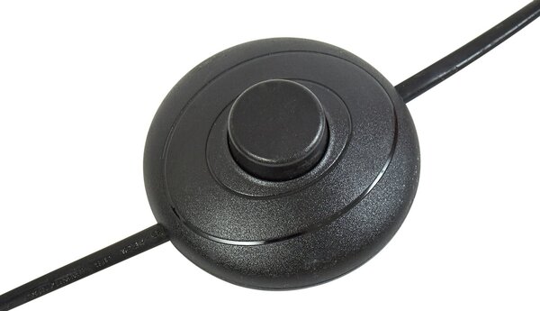 Podne Lampa Lindby, Hillary, Crno, Dnevna soba, Tkanina / tekstil, Moderan