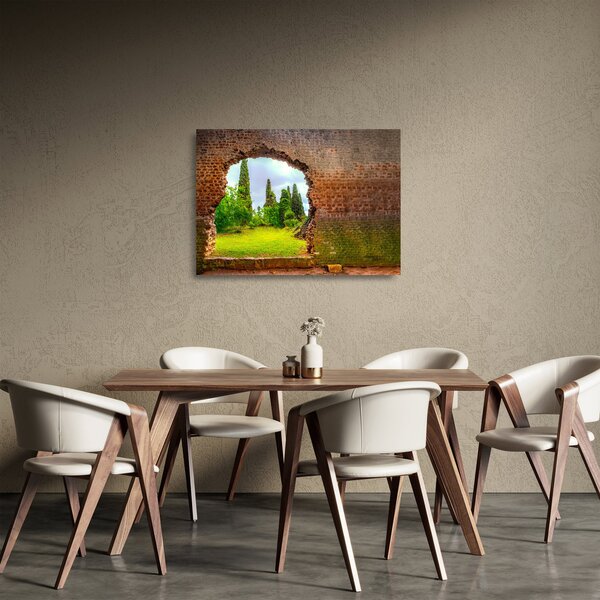 Staklena slika - Rajski vrt (70x50 cm)
