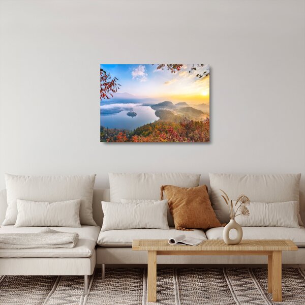 Staklena slika - Bledsko jezero (70x50 cm)