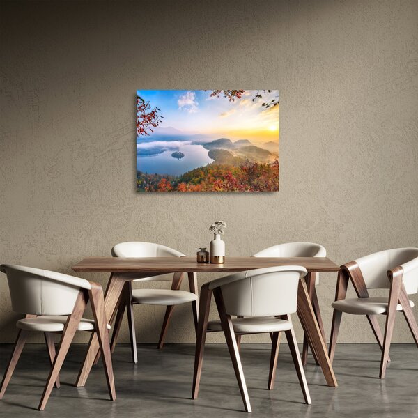Staklena slika - Bledsko jezero (70x50 cm)